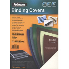 Обложки Delta A3,  Fellowes®, черные, 100 шт., картон с тиснением под кожу (FS-53744)
