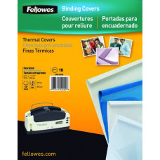 Обложки для термопереплета A4,  Fellowes®, 12 мм, 100 шт., вверх - прозрачный ПВХ, низ - глянцевый белый картон (FS-53150)