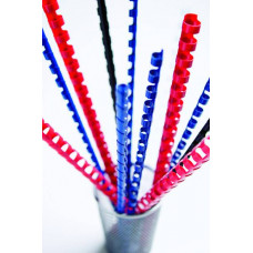 Пружины для переплета пластиковые Fellowes®, 10 мм., (41-55 листов), 100 шт.,  21 кольцо, синие. (FS-53459)