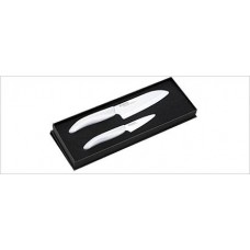 KYOCERA Набор из двух белых керамических ножей с белой ручкой (7,5 см и 14 см), Gift set of FK-140WH + FK-075WH (White handle) (FK-2PC-WW/ALE020508)