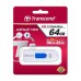 Флеш накопитель 64GB Transcend JetFlash 790, USB 3.0, Белый/Синий (TS64GJF790W)