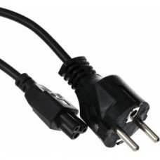 VCOM Кабель питания для ноутбуков 1.8m, 3-pin, с заземлением, 220V (Европейский стандарт) (TP022-C5/SHM-1.8-BK_461358)