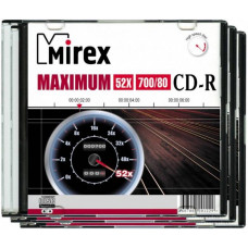Диск CD-R Mirex 700 Mb, 52х, Maximum, Slim Case (1), (1/200) (201229)
