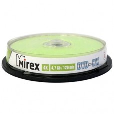 Диск DVD-RW Mirex 4.7 Gb, 4x, Cake Box (10), (10/300) (202578)