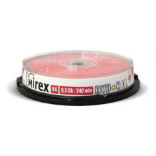 Диск DVD+R Mirex 8.5 Gb, 8x, Cake Box (10), Dual Layer (10/300) (204213)