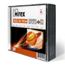 Диск DVD+R Mirex 4.7 Gb, 16x, Slim Case (5), (5/200) (202479)