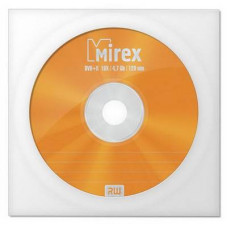 Диск DVD+R Mirex 4.7 Gb, 16x, Бум.конверт (1), (1/600) (205135)