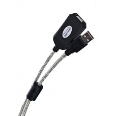VCOM Кабель-адаптер USB2.0-repeater, удлинительный активный <Am-->Af> 10м Aopen/Qust <ACU823-10M> (ACU823-10M_851321)