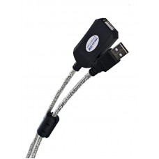 VCOM Кабель-адаптер USB2.0-repeater, удлинительный активный <Am-->Af> 15м Aopen/Qust <ACU823-15M> (ACU823-15M_851338)