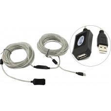 VCOM Кабель-адаптер USB2.0-repeater, удлинительный активный |Am--|Af| 20м Aopen (ACU823-20M_851345)