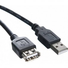 VCOM Кабель удлинительный TELECOM USB2.0 <Am-->Af> 1,5 м черный. (TUS6990-1.5M_900104)