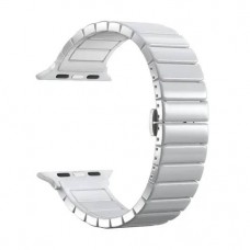 Deppa Ремешок Band Ceramic для Apple Watch 38/40 mm, керамический, белый. (D_47118)