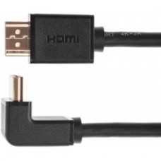 VCOM Кабель HDMI---HDMI ver 2.0 угловой коннектор 90град  2м,Telecom (TCG225-2M)  (TCG225-2M_049019)