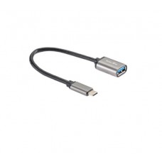 VCOM Кабель-адаптер  Type-Cm --| USB 3.0 Af , OTG, 1,5A , 5,0Gbps , Alum grey 0,2m Telecom (TC409M) (TC409M_467206)