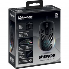 New Defender Проводная игровая мышь Defender Shepard GM-620L RGB,7кнопок,12800dpi (52620)