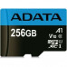 Флеш карта microSD 256GB A-DATA microSDHC Class 10 UHS-I A1 100/25 MB/s (SD адаптер) (AUSDX256GUICL10A1-RA1)