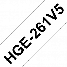 BROTHER HGE261 лента 36MM черный на белом ( 5 штук ) (HGE261V5)