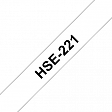 BROTHER Трубка термоусадочная HSE-221 (8,8 мм x 1,5 м черный на белом фоне) (HSE221)