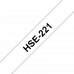 BROTHER Трубка термоусадочная HSE-221 (8,8 мм x 1,5 м черный на белом фоне) (HSE221)