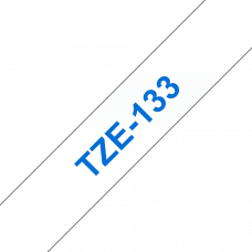 BROTHER Наклейка ламинированная TZ-E133 (12 мм син/прозр) (TZE133)