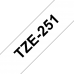 BROTHER Наклейка ламинированная TZ-E251 (24 мм черн/бел) (TZE251)