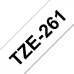 BROTHER Наклейка ламинированная TZ-E261 (36 мм черн/бел) (TZE261)
