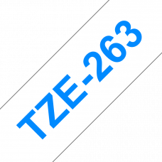 BROTHER Наклейка ламинированная TZ-E263 (36 мм син/бел) (TZE263)