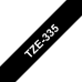 BROTHER Наклейка ламинированная TZ-E335 (12 мм бел/черн) (TZE335)
