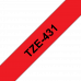 BROTHER Наклейка ламинированная TZ-E431 (12 мм черн/красн) (TZE431)