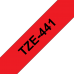 BROTHER Наклейка ламинированная TZ-E441 (18 мм черн/красн) (TZE441)