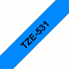 BROTHER Наклейка ламинированная TZ-E531 (12 мм черн/син) (TZE531)