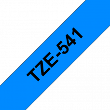 BROTHER Наклейка ламинированная TZ-E541 (18 мм черн/син) (TZE541)