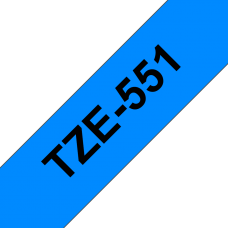 BROTHER Наклейка ламинированная TZ-E551 (24 мм черн/син) (TZE551)