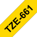 BROTHER Наклейка ламинированная TZ-E661 (36 мм черн/желт) (TZE661)