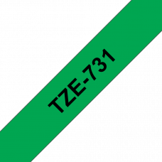 Наклейка ламинированная TZ-E731 (12 мм черн/зелен)