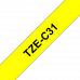 BROTHER Наклейка ламинированная TZ-EC31 (12 мм черн/желтая флюоресцентная лента) (TZEC31)