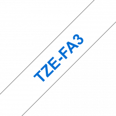 BROTHER Наклейка ткань TZ-EFA3 (12 мм син/бел) (TZEFA3)