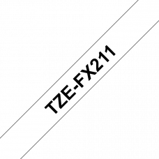 BROTHER Наклейка ламинированная TZ-EFX211 (6 мм черн/бел) (TZEFX211)