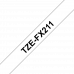 BROTHER Наклейка ламинированная TZ-EFX211 (6 мм черн/бел) (TZEFX211)