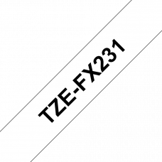 BROTHER Наклейка ламинированная TZ-EFX231 (12 мм черн/бел) (TZEFX231)