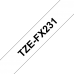 BROTHER Наклейка ламинированная TZ-EFX231 (12 мм черн/бел) (TZEFX231)