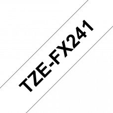 BROTHER Наклейка ламинированная TZ-EFX241 (12 мм черн/бел) (TZEFX241)