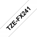 BROTHER Наклейка ламинированная TZ-EFX241 (12 мм черн/бел) (TZEFX241)