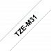 BROTHER Наклейка ламинированная TZ-EM31 (12 мм черн/прозр матовый) (TZEM31)