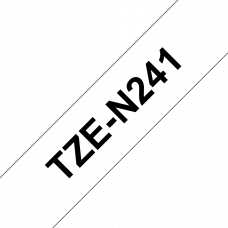 BROTHER Наклейка НЕламинированная TZ-EN241 (18 мм чёрн/бел) (TZEN241)