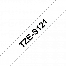 BROTHER Наклейка ламинированная повышенной адгезии TZ-ES121 (9 мм черн/прозр) (TZES121)