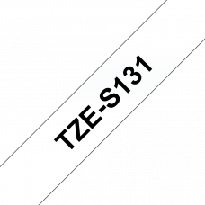 BROTHER Наклейка ламинированная повышенной адгезии TZ-ES131 (12 мм черн/прозр) (TZES131)