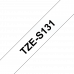 BROTHER Наклейка ламинированная повышенной адгезии TZ-ES131 (12 мм черн/прозр) (TZES131)