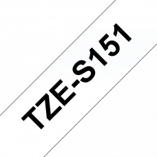 BROTHER Наклейка ламинированная повышенной адгезии TZ-ES151 (24 мм черн/прозр) (TZES151)