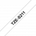 BROTHER Наклейка ламинированная повышенной адгезии TZ-ES211 (6 мм черн/бел) (TZES211)